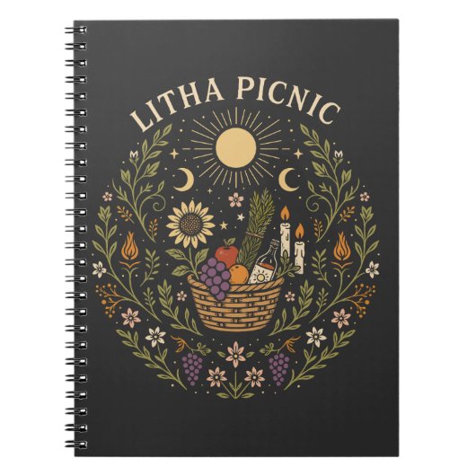 Litha Picnic Summer Solstice Celestial Art Notitieboek (Voorkant)