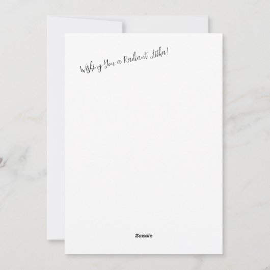 Litha Radiance - Nordic Retro Pagan Holiday Kaart (Achterkant)