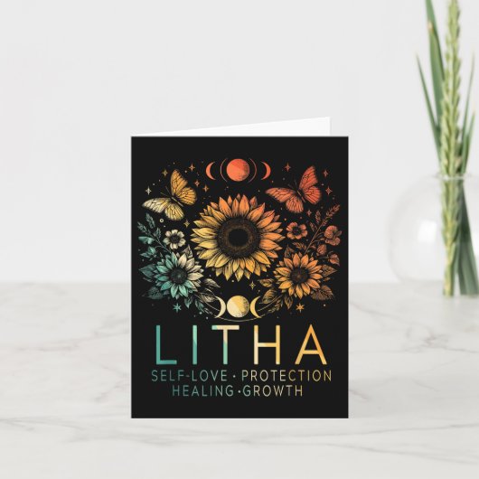 Litha Summer Solstice Midsummer Wheel of the Year Kaart (Voorkant)