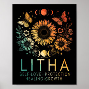 Litha Summer Solstice Midsummer Wheel of the Year Poster