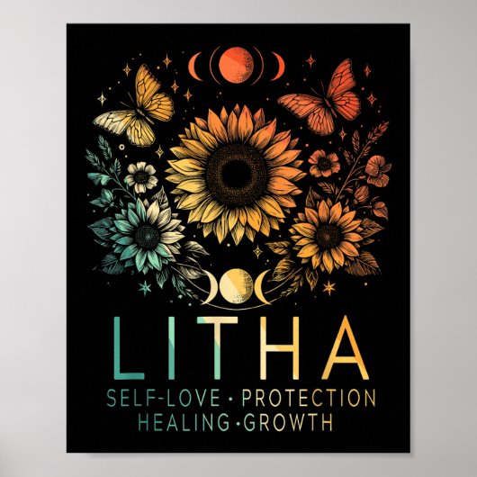 Litha Summer Solstice Midsummer Wheel of the Year Poster (Voorkant)