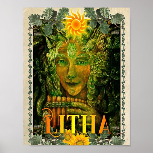 LITHA, SUMMER SOLSTICE WICCAN SABBAT POSTER (Voorkant)