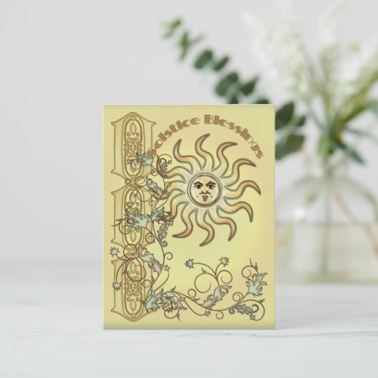 Litha Sun Briefkaart (Staand voorkant)