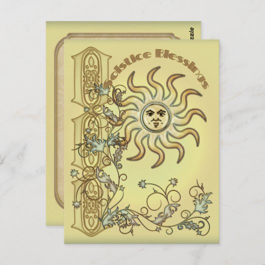 Litha Sun Briefkaart (Voorkant / Achterkant)