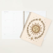 Litha Sun Face Botanical Wreath Celestial Art Planner (Display)