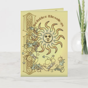 Litha Sun Greetings Card Kaart