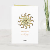 Litha Sun Groeten Kaart (Achterkant)