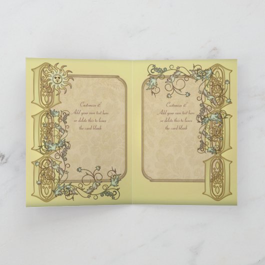 Litha Sun Groeten Kaart (Binnen)