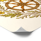 Litha Sunflower Wheel Summer Solstice Celestial Poster (Hoek)