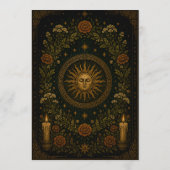 Litha-viering Pagan Botanisch Kaart (Achterkant)