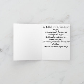 Litha Wenskaart Kaart