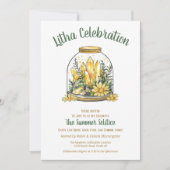 Litha Zomer Bloemisterij & Citrien Kristallen Kaart (Voorkant)