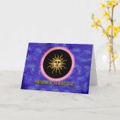 Litha, Zomerzonnewende, Zon in de Hemelen Kaart (Gele Bloem)