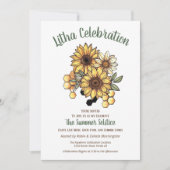 Litha Zomerzonnewende Zonnebloem Honingraat Kaart (Voorkant)