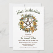 Litha Zomerzonnewende Zonnebloemenkrans Kaart (Voorkant)