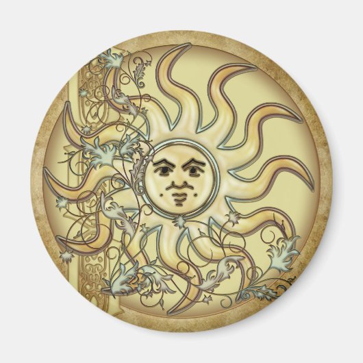 Litha zon Keltische stijl design magneten (Voorkant)