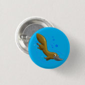 Lithe Little Cartoon Platypus Ronde Button 3,2 Cm (Voorkant /achterkant)