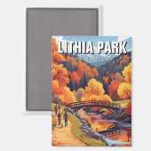 Lithia Park Ashland Oregon Reis Poster Magneet (Voorkant / Achterkant)