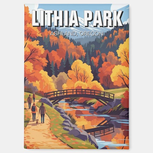 Lithia Park Ashland Oregon Reis Poster Magneet (Voorkant)