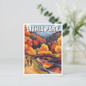 Lithia Park Ashland Oregon Travel Postcard Briefkaart (Staand voorkant)