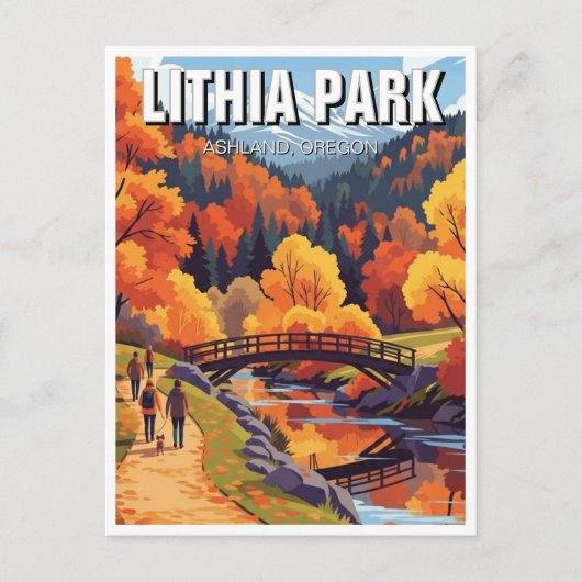 Lithia Park Ashland Oregon Travel Postcard Briefkaart (Voorkant)