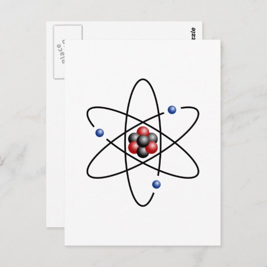Lithium Atom Chemical Element Li Atomic Number 3 Briefkaart (Voorkant / Achterkant)