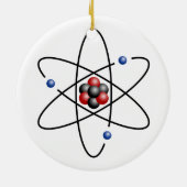 Lithium Atom Chemical Element Li Atomic Number 3 Keramisch Ornament (Achterkant)