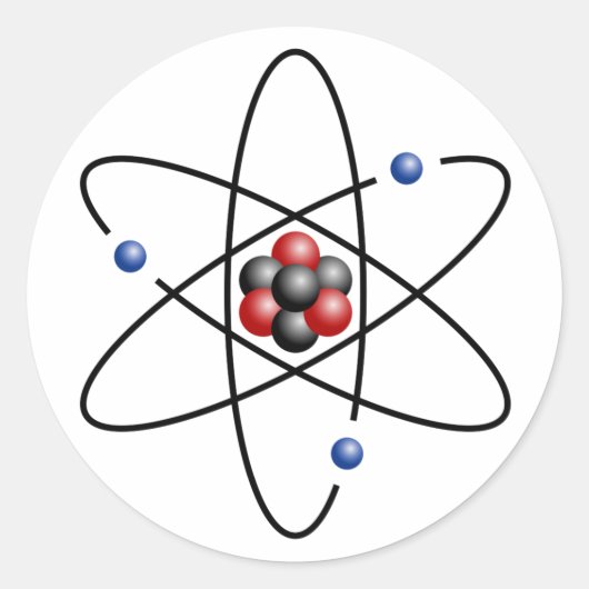 Lithium Atom Chemical Element Li Atomic Number 3 Ronde Sticker (Voorkant)