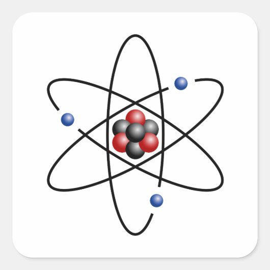 Lithium Atom Chemical Element Li Atomic Number 3 Vierkante Sticker (Voorkant)