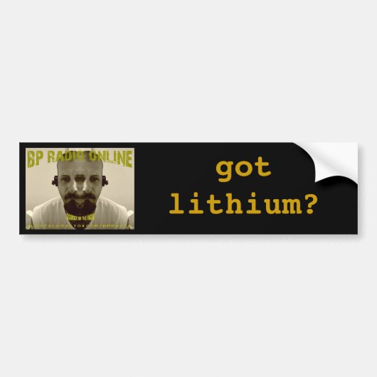 Lithium-Bumpersticker Bumpersticker (Voorkant)