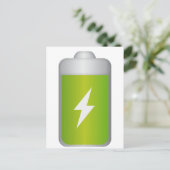 lithium-ion batterij pictogram briefkaart (Staand voorkant)