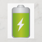 lithium-ion batterijpictogram briefkaart (Voorkant)