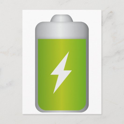 lithium-ion batterijpictogram briefkaart (Voorkant)