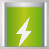 lithium-ion batterijpictogram poster (Voorkant)