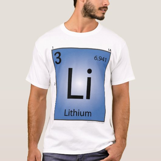 Lithium (Li) Element T-Shirt - Alleen voor (Voorkant)