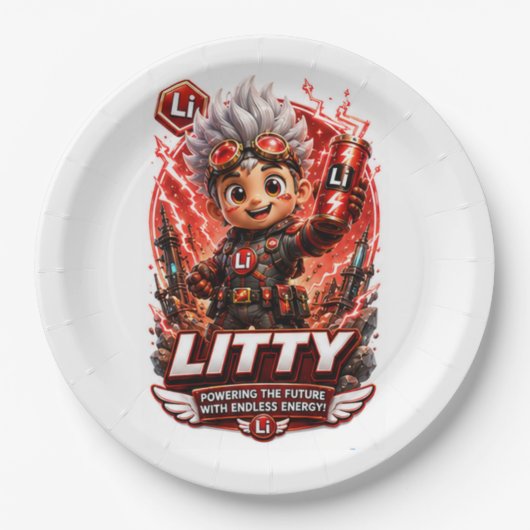 lithium VERJAARDAGSFEESTJE Papieren Bordje (Voorkant)