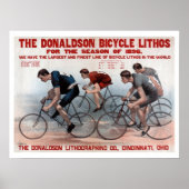  litho-fietsenrace adverteren poster (Voorkant)