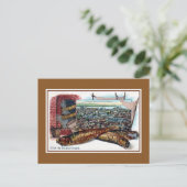 litho-groeten uit Constantinopel Briefkaart (Staand voorkant)