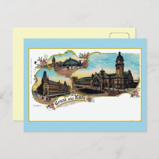  Litho Gruess aus Köeln oud Briefkaart (Voorkant / Achterkant)