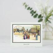 litho Parijs in 1897 2 van 6 Briefkaart (Staand voorkant)