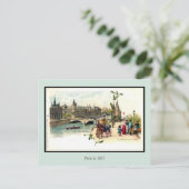  litho Parijs in 1897 6 van 6 Briefkaart (Staand voorkant)