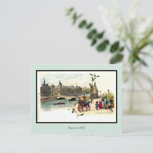 litho Parijs in 1897 6 van 6 Briefkaart (Staand voorkant)