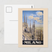Litho Travel en Milaan Italië Briefkaart (Voorkant / Achterkant)