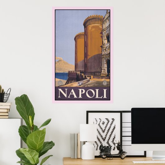  Litho Travel en Napels Italië Poster (Thuiskantoor)