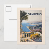  Litho Travel en Sanremo Italië Briefkaart (Voorkant / Achterkant)