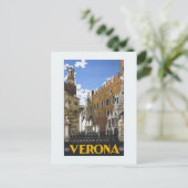  Litho Travel en Verona Italië Briefkaart (Staand voorkant)