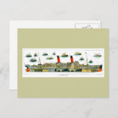 Lithograaf Britse Oceaan Liner RMS Caronia Briefkaart (Voorkant / Achterkant)