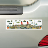  Lithograaf Britse Oceaan Liner RMS Caronia Bumpersticker (Op auto)