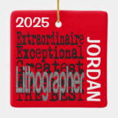 Lithograaf Buitengewoon CUSTOM Keramisch Ornament (Achterkant)