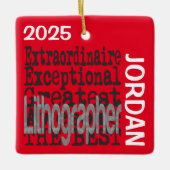 Lithograaf Buitengewoon CUSTOM Keramisch Ornament (Voorkant)